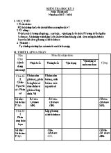 Đề kiểm tra học kì I năm học 2015 - 2016 môn Hóa học khối 8